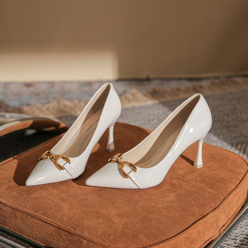 Patent Pointed Pumps