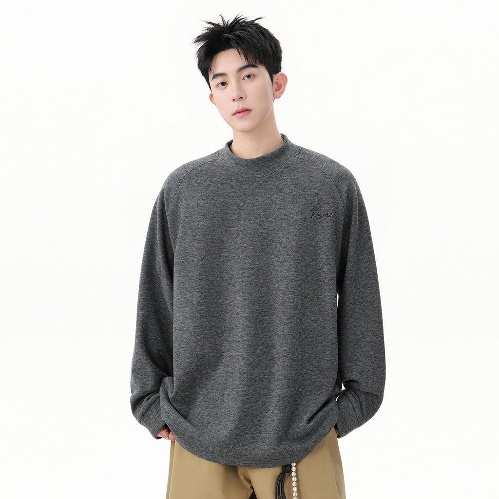Heavyweight Relaxed Mock-Neck Sweatshirt