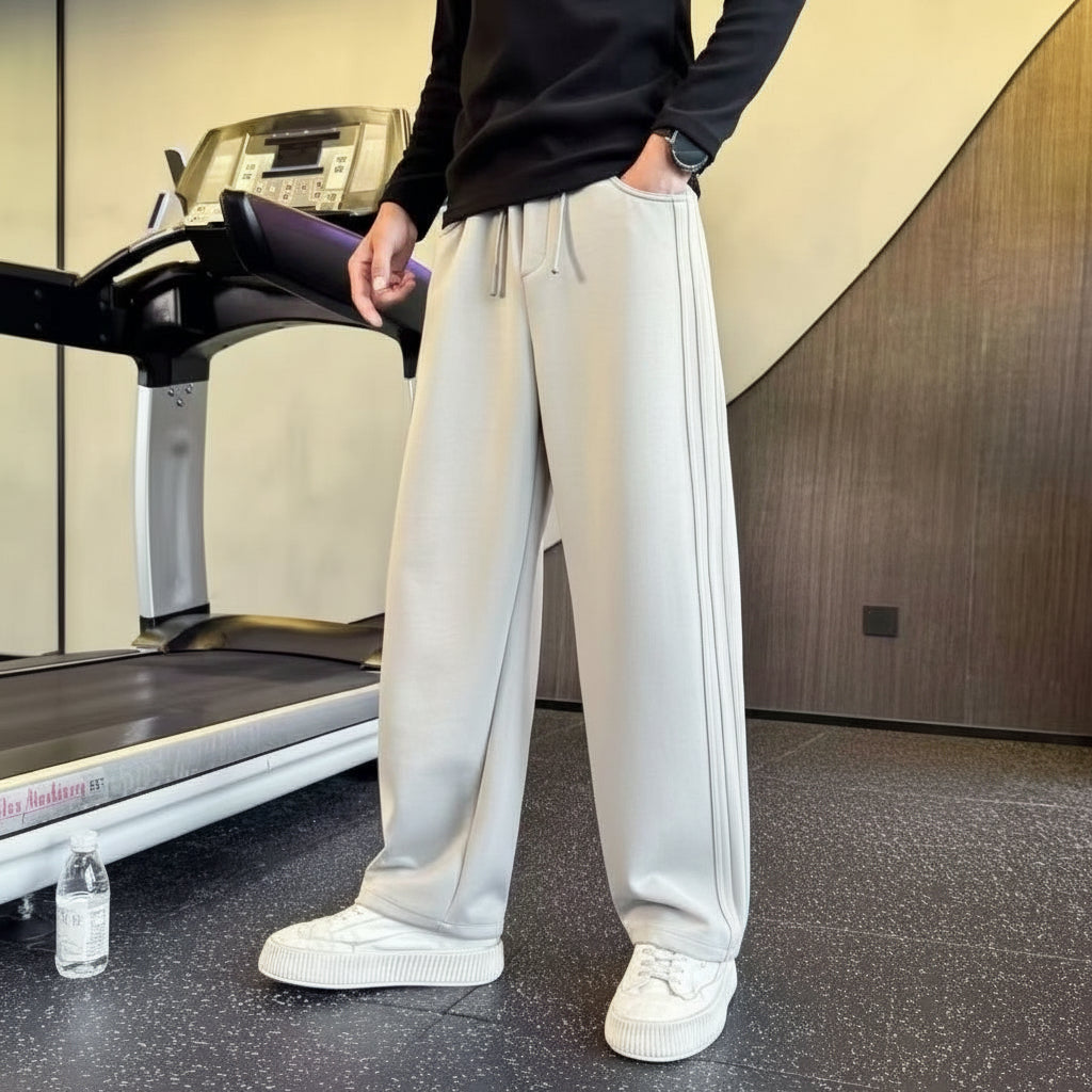 Heavyweight Fleece-Lined Straight-Leg Sweatpants