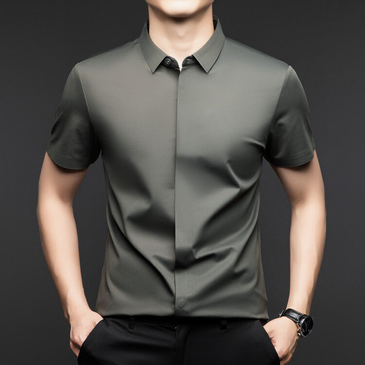Mulberry silk short-sleeved shirt