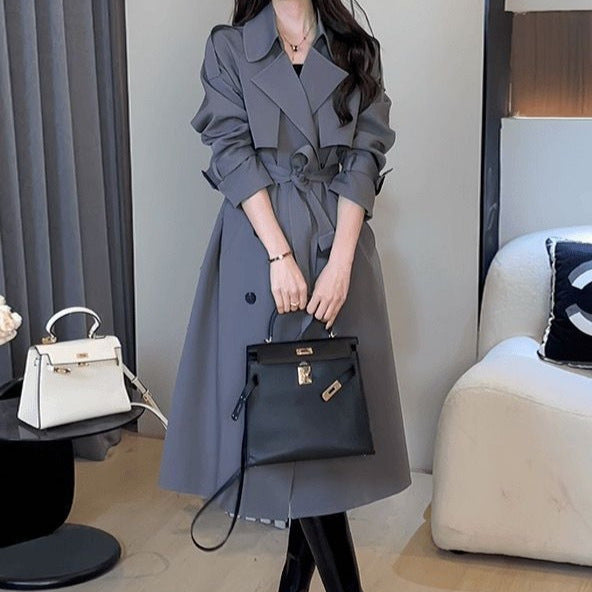 Elegant Double Breasted Trench Coat