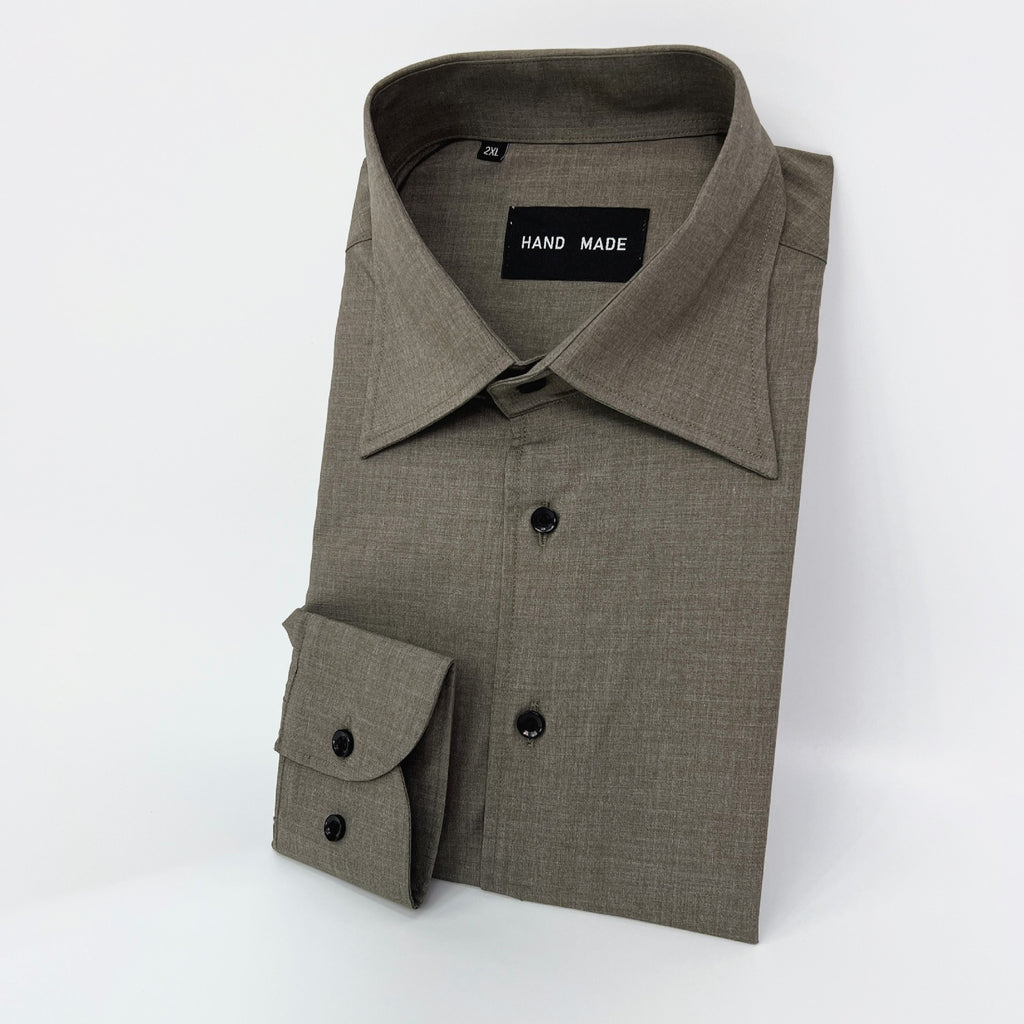 Italian Point Collar Slim-Fit Dress Shirt
