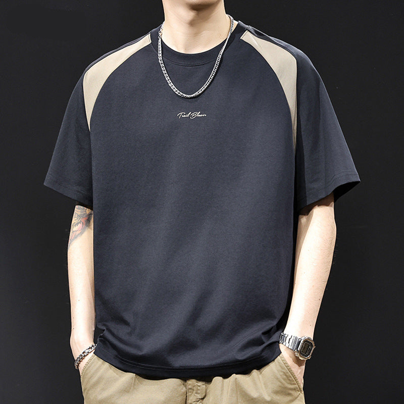Men's Casual Patchwork T-Shirt