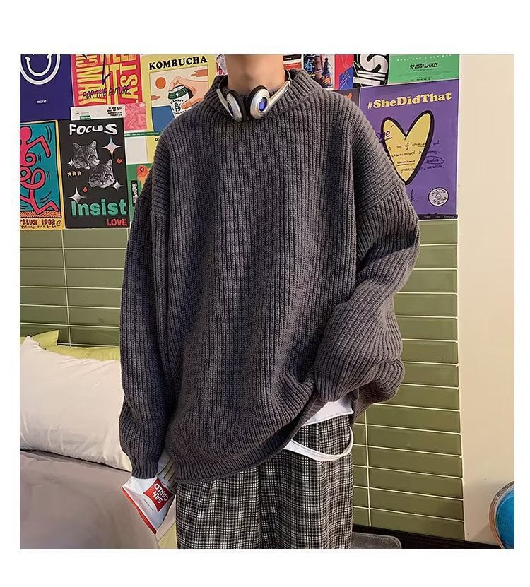 Loose Knit Crewneck Sweater