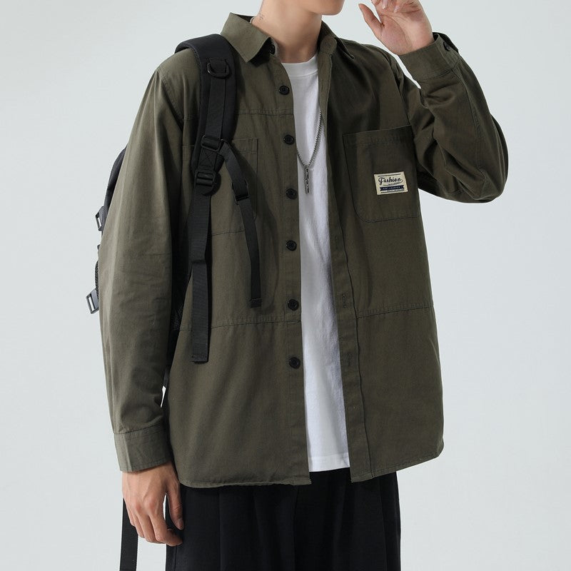 Men's Pure Cotton Utility Shirt Jacket