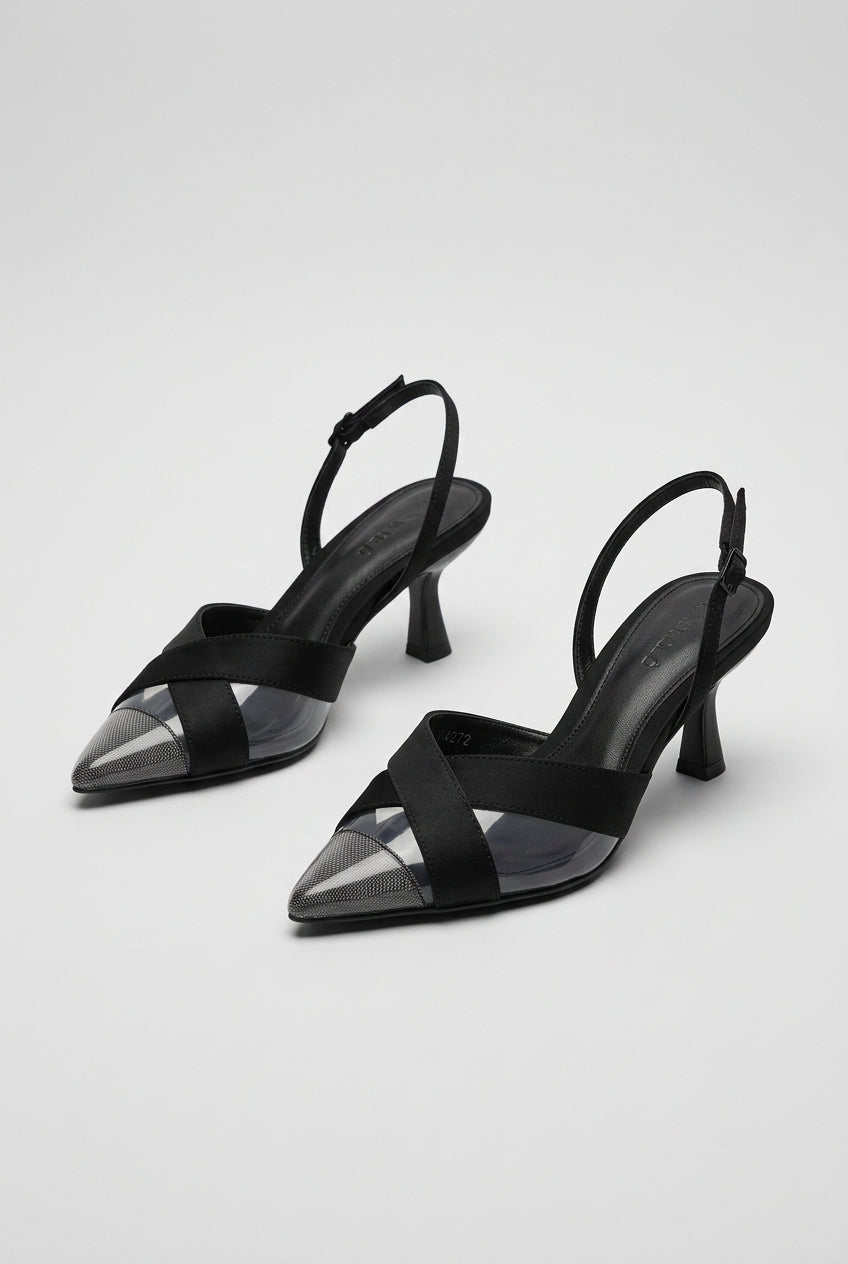 Cross-Strap Slingback Heels – color detail
