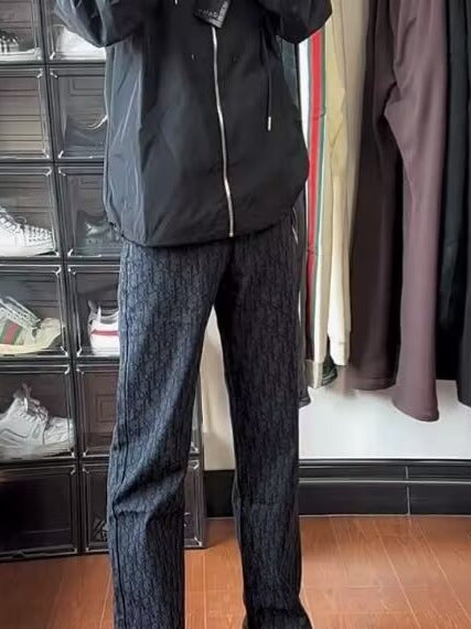 Monogram Straight-Leg Trousers