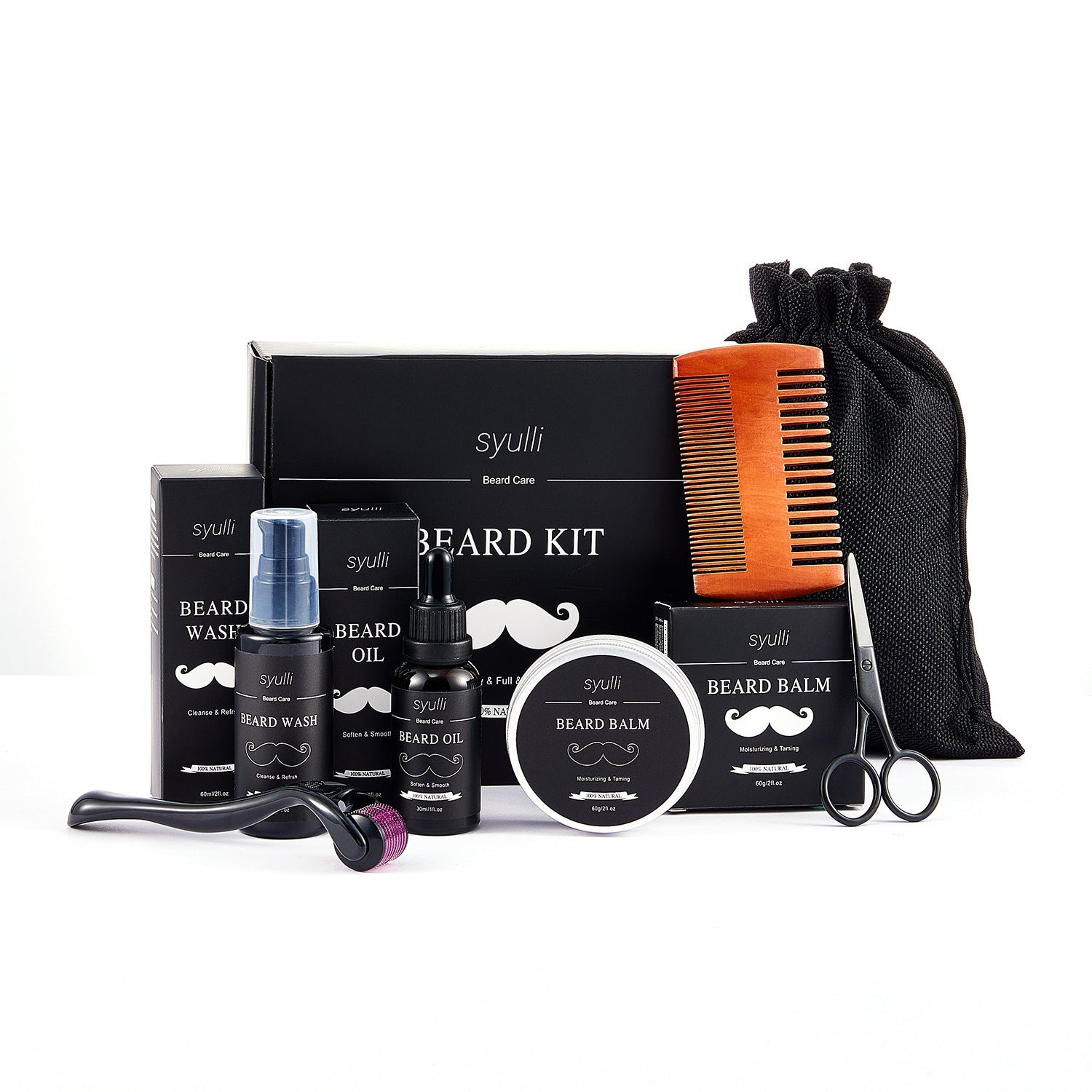 Shasoul Gentlemen's 7-Piece Beard Set