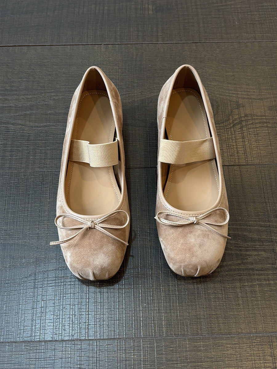 Square-Toe Bow Mary Janes