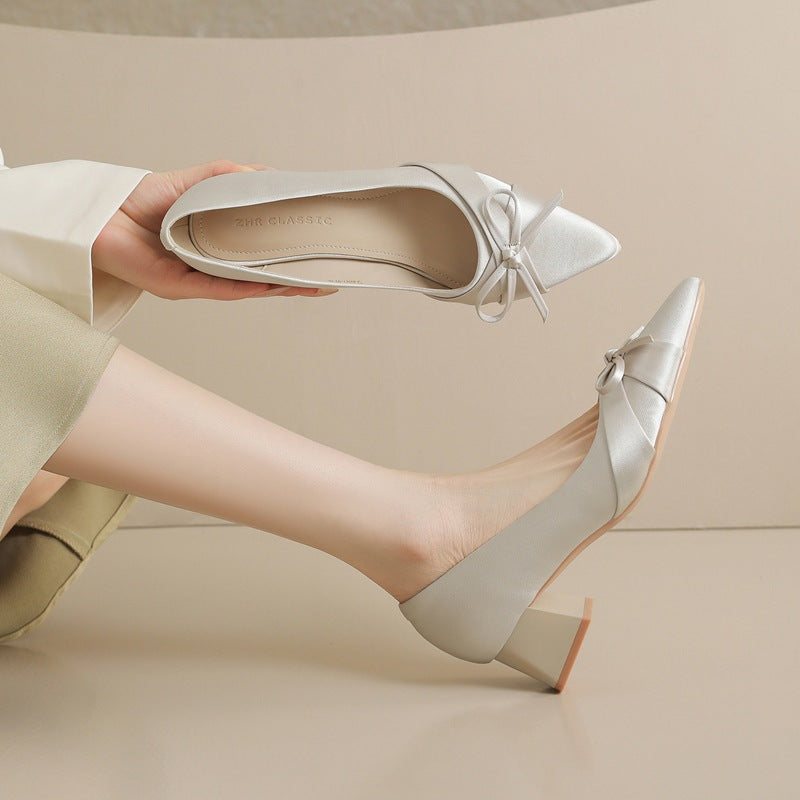 Versatile Spring Bow Heels