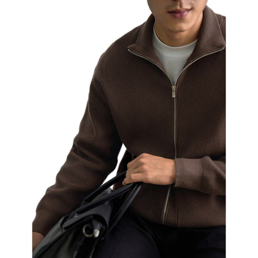 Zip-Up Knit Jacket