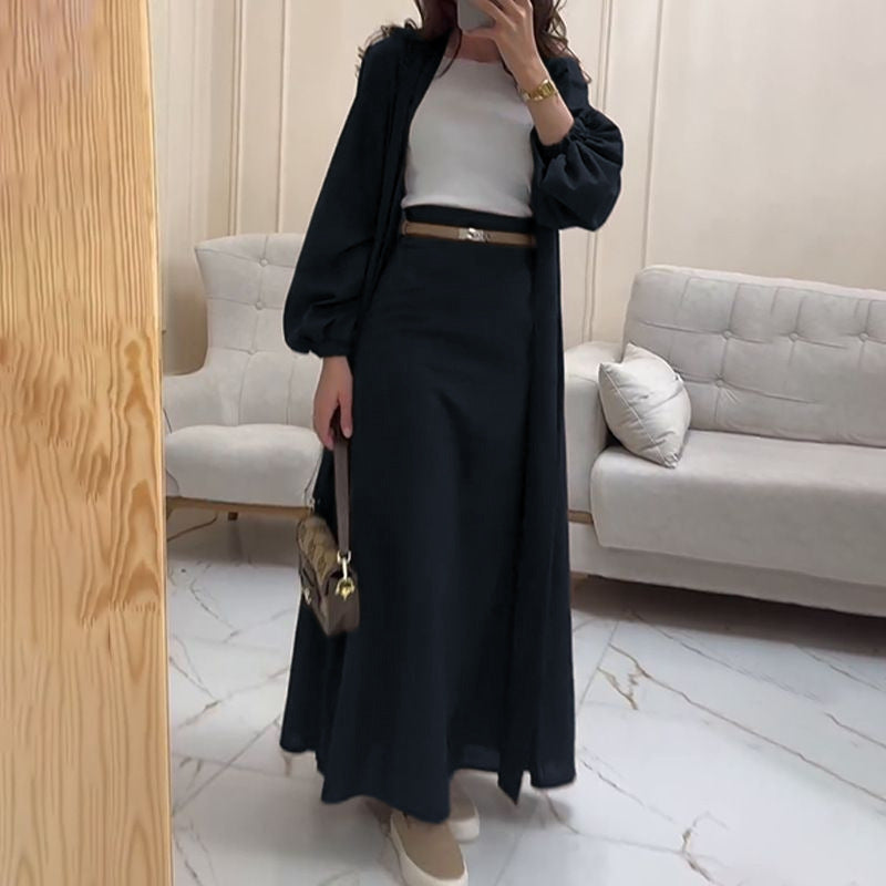 Elegant Satin Maxi Set