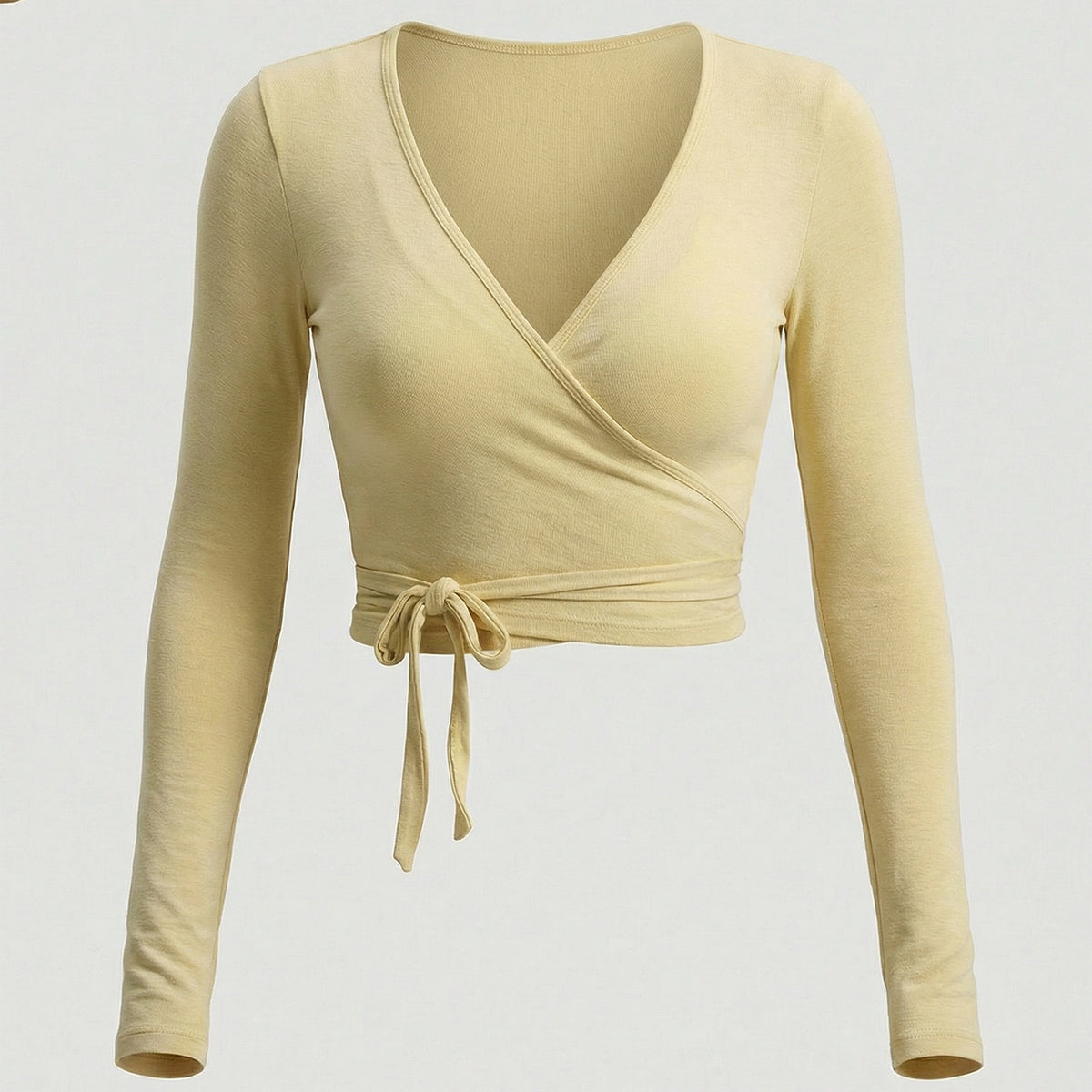 Lace-Up Long-Sleeve Yoga Top