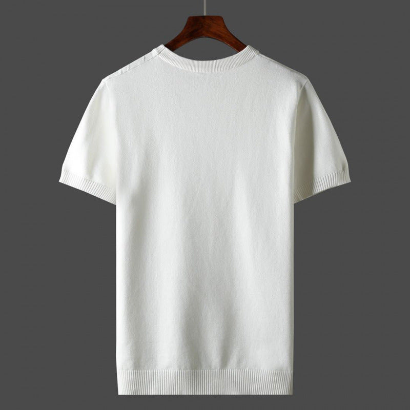 Textured Knit Short-Sleeve Sweater