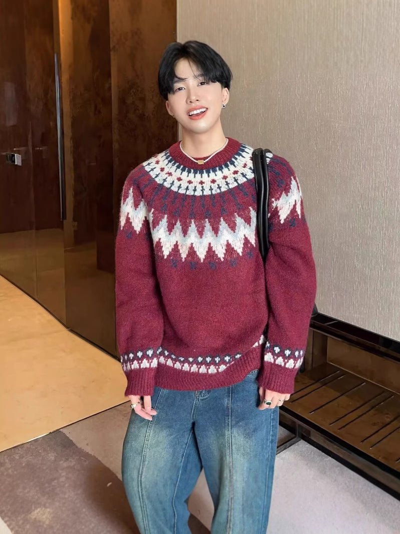 Festive Isle Yoke Pullover