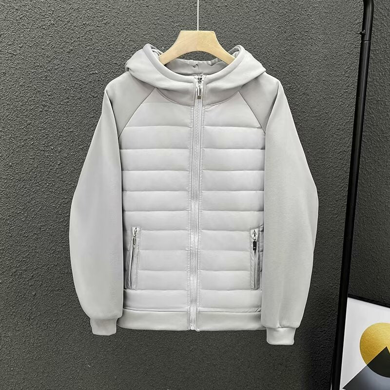 Hybrid padded hooded jacket