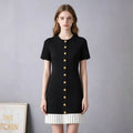 Button Detail Short Sleeve Dress