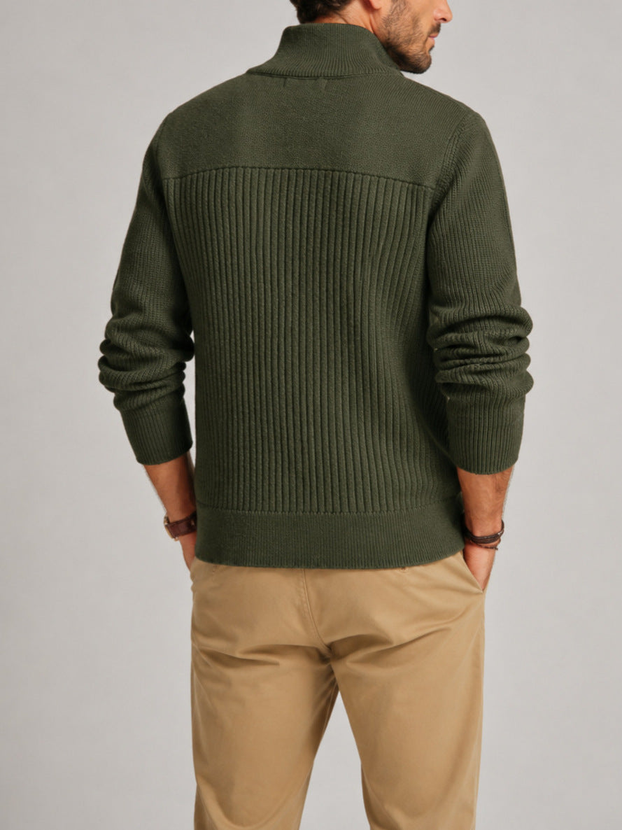 Men's Ribbed Zip Cardigan