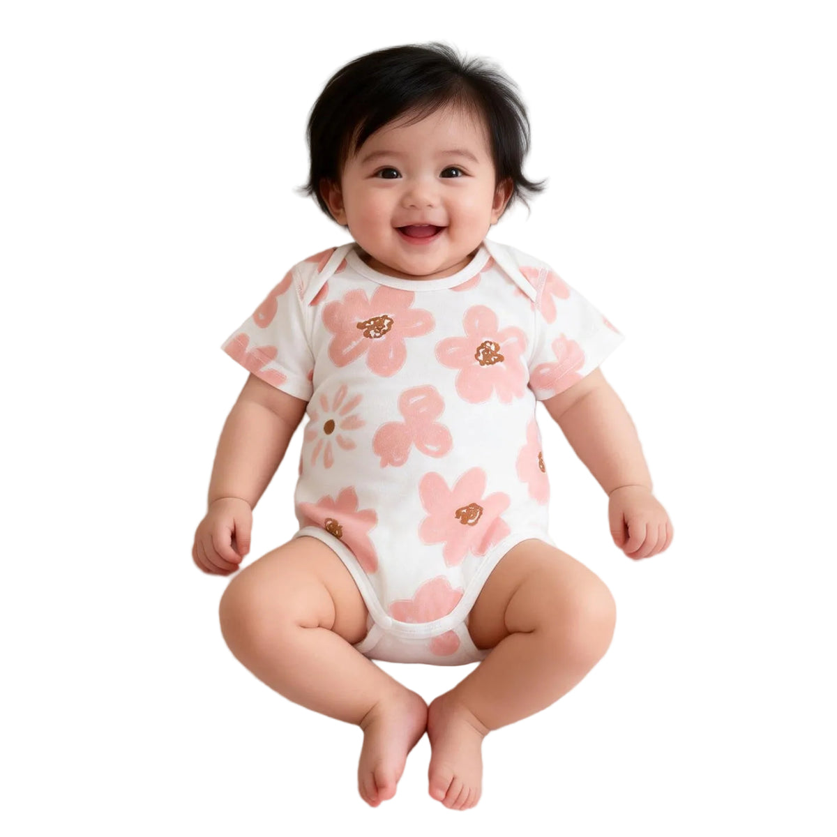 Short-Sleeve Cotton Baby Romper