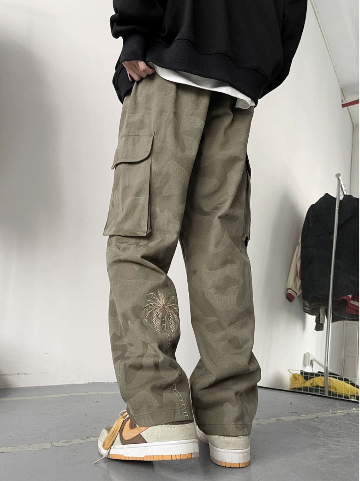 Embroidered Cargo Trousers