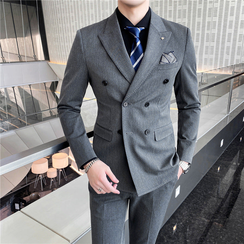 Modern Slim-Fit Three-Piece Suit