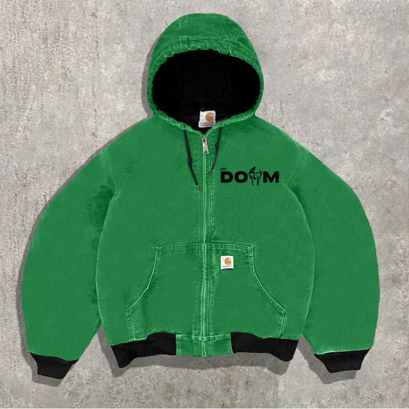 Men’s Hooded Utility Print Jacket