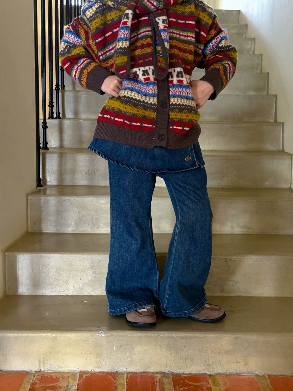 Girls' Flared Denim Pants