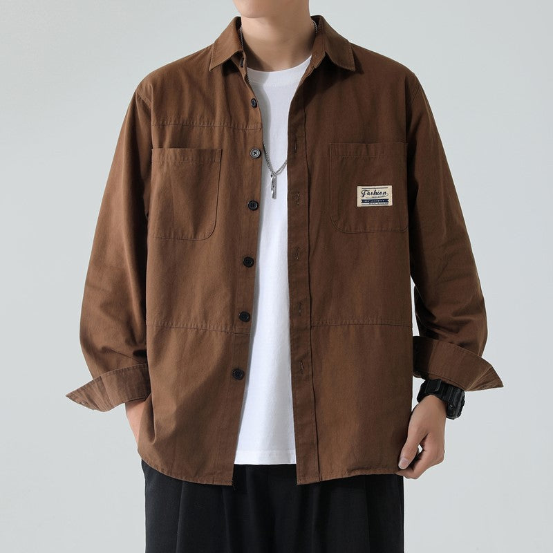 Men's Pure Cotton Utility Shirt Jacket
