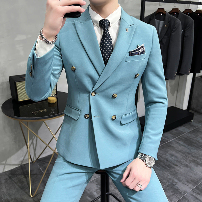Modern Slim-Fit Three-Piece Suit