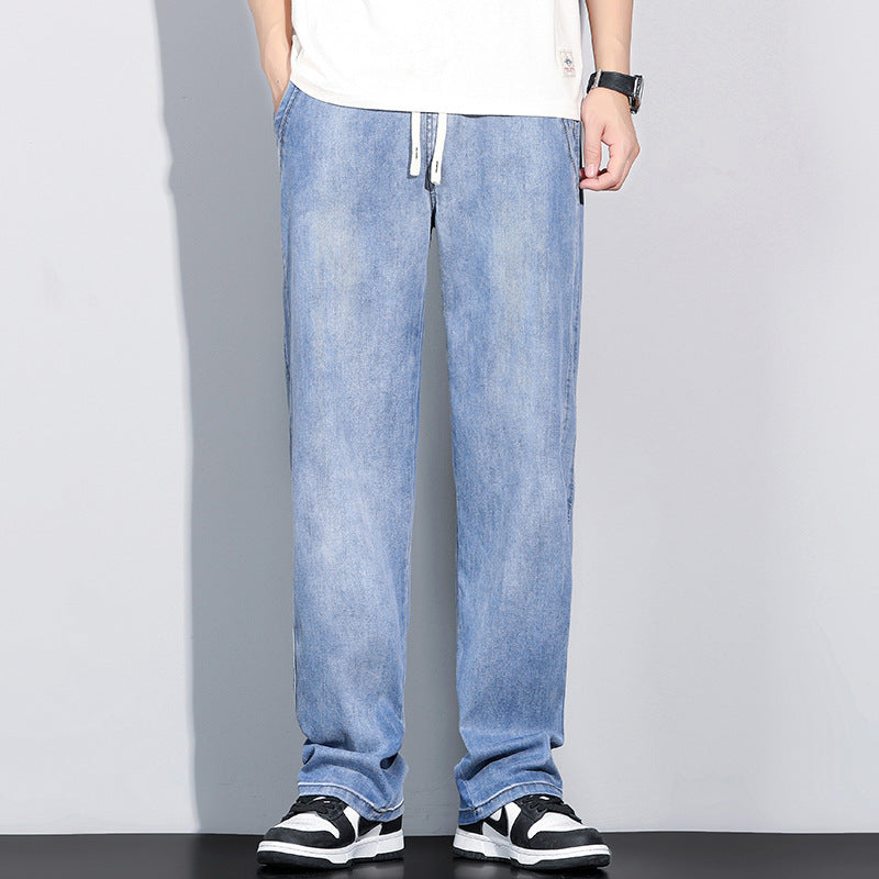 Wide-Leg Denim Trousers