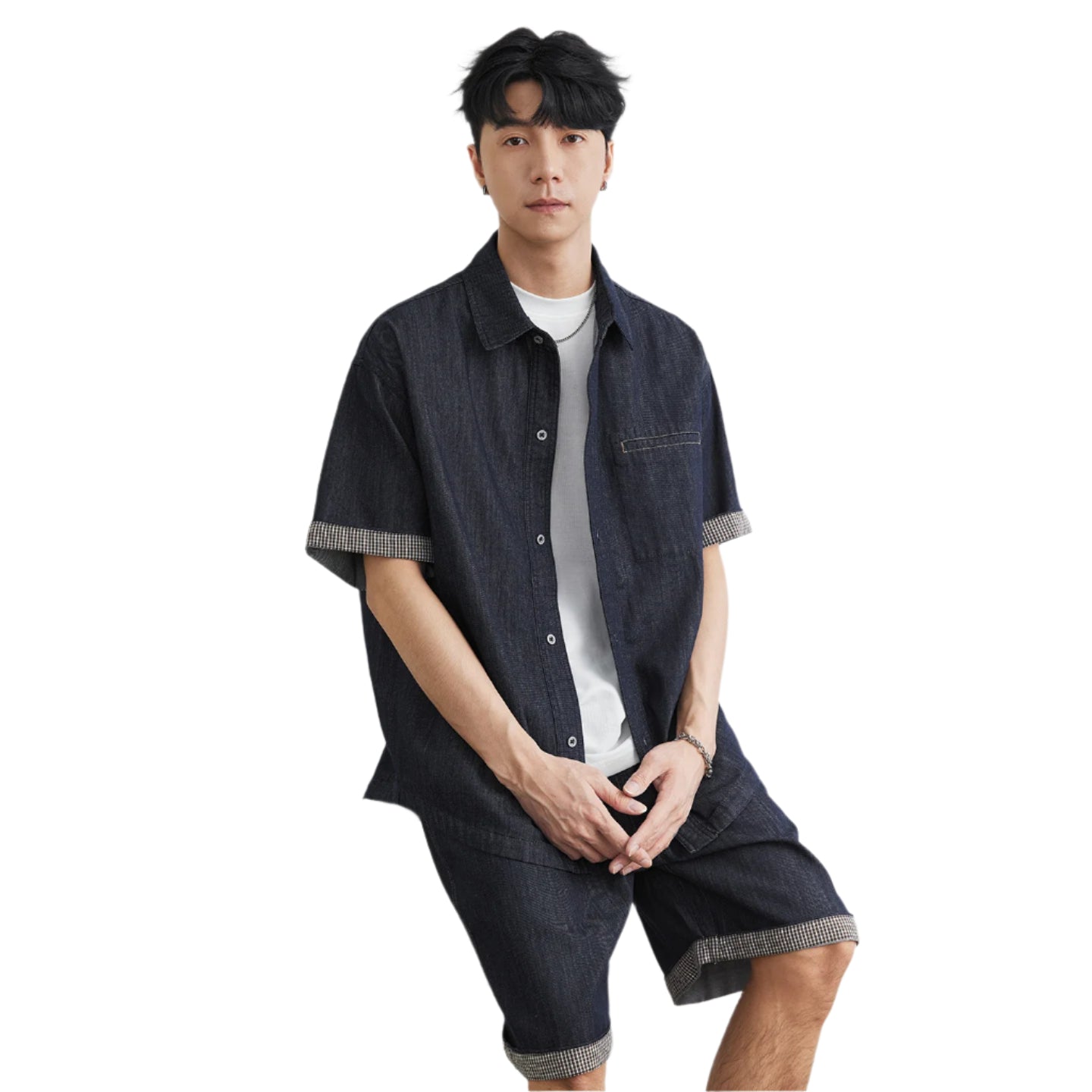 Casual Camp Collar Shirt & Shorts Set