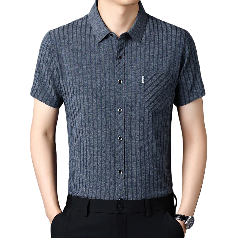 Knitted Short-Sleeve Polo Shirt