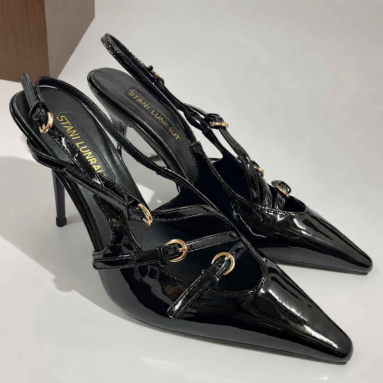 Buckle Strap Slingback Heels