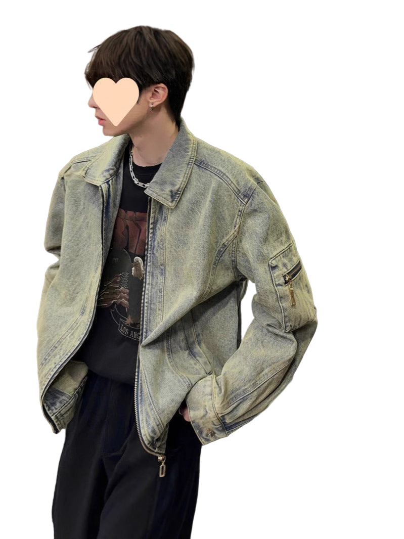 Oversized Washed Denim Jacket