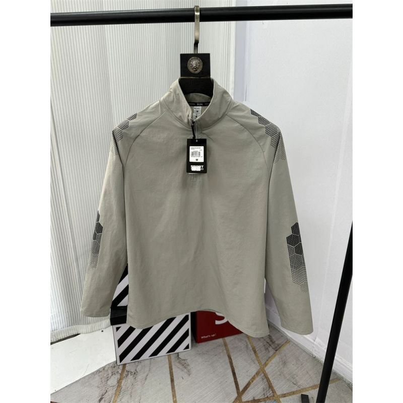 Hex-Pattern Performance Half-Zip Pullover