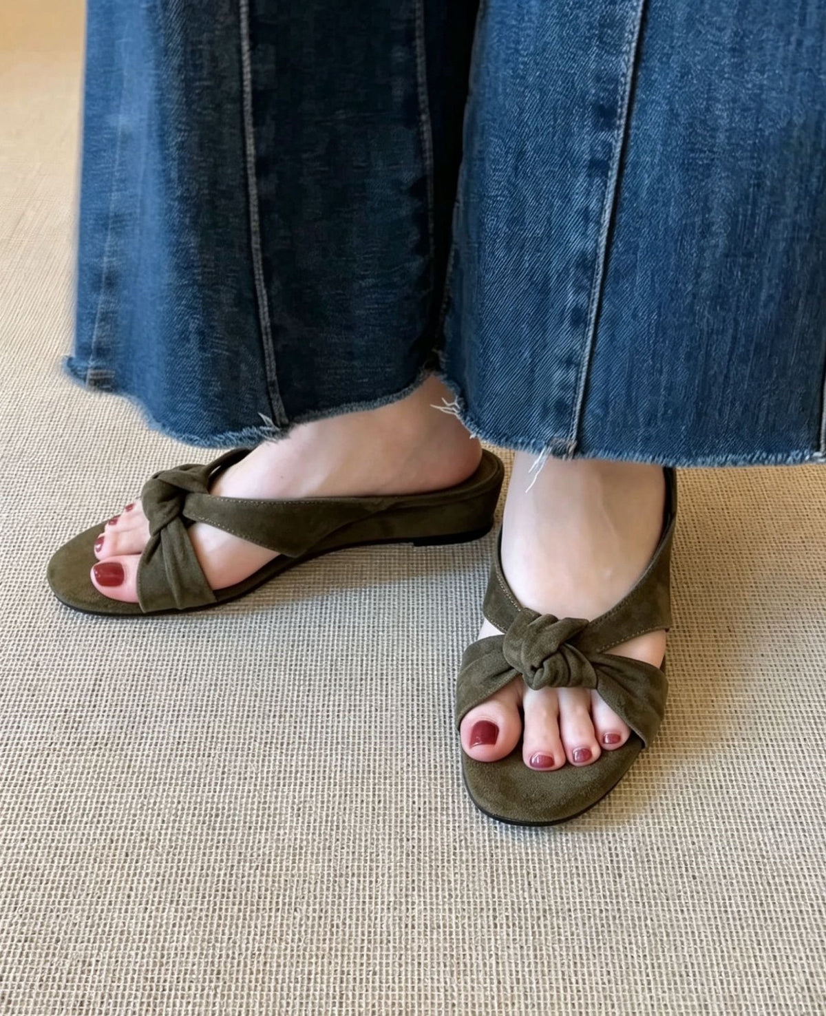 Knotted Wedge Sandals