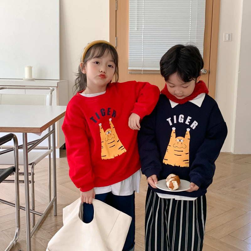Kids' Cartoon Fleece Crewneck Sweatshirt