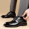 Black 8504 standard leather shoes are comfortable to buy