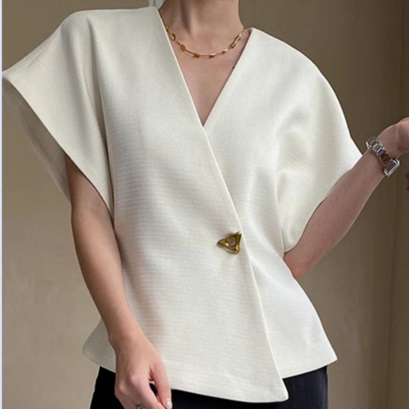 Elegant Asymmetrical V Neck Vest