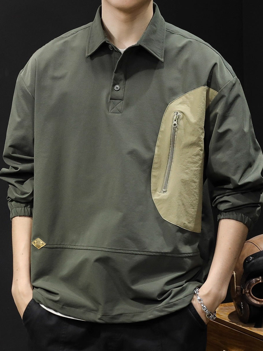 Utility Patch Polo Pullover