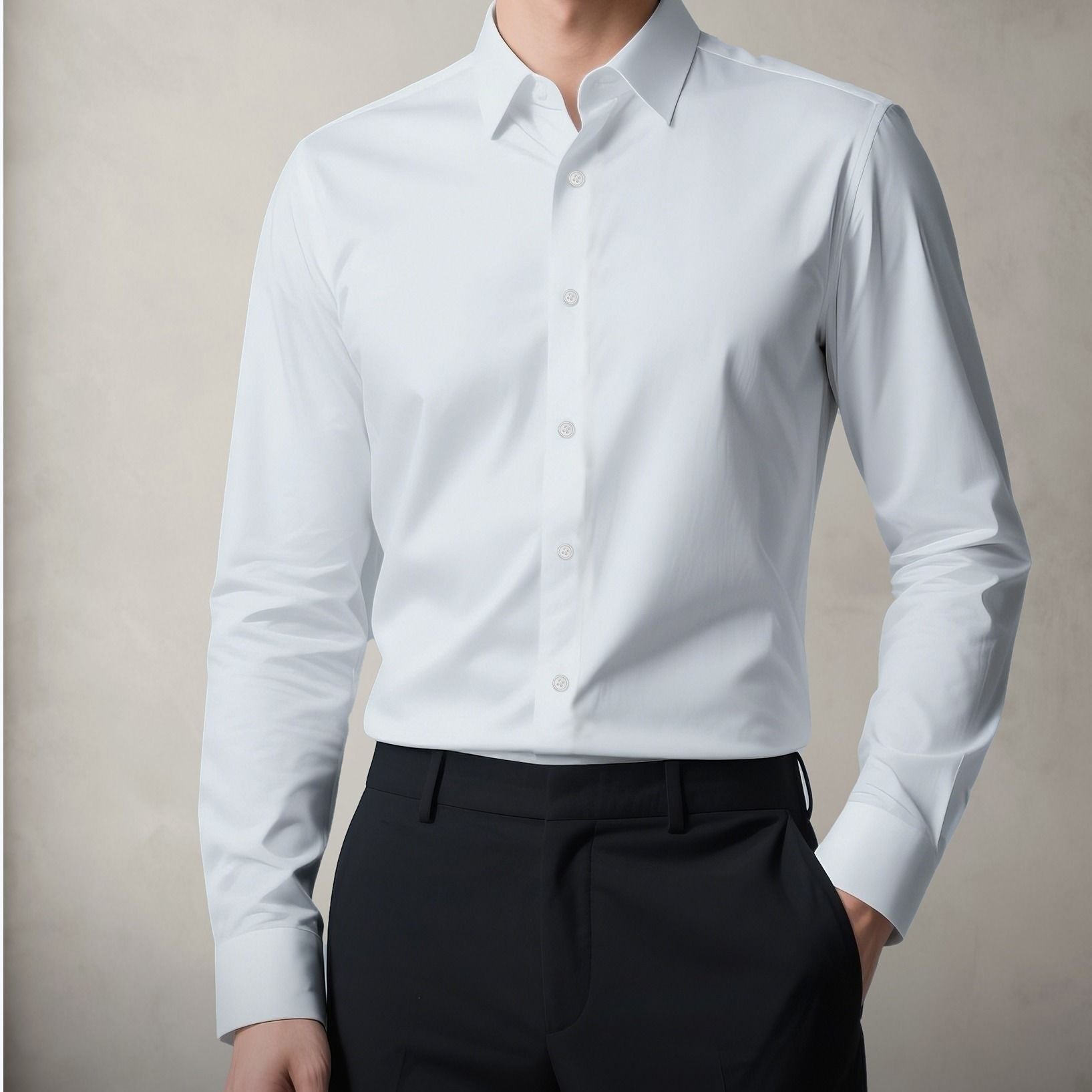 Premium Silk Lustre Wrinkle Resistant Business Shirt
