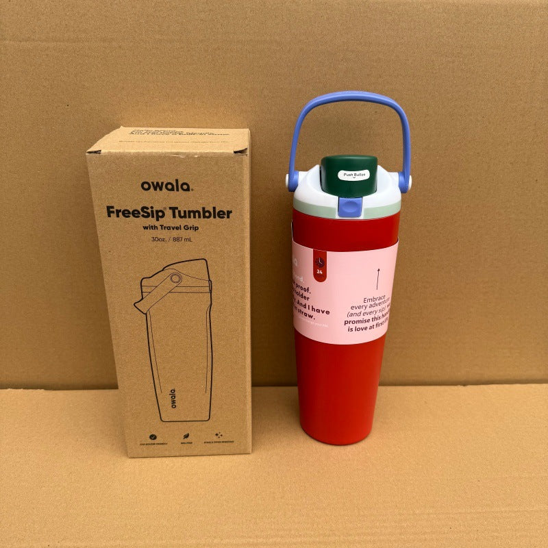 30oz Insulated Stainless Steel Tumbler with Straw