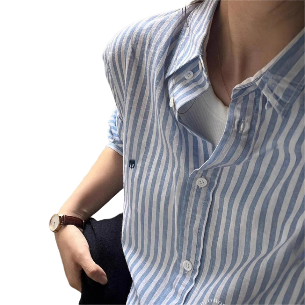Striped Button-Up Shirt
