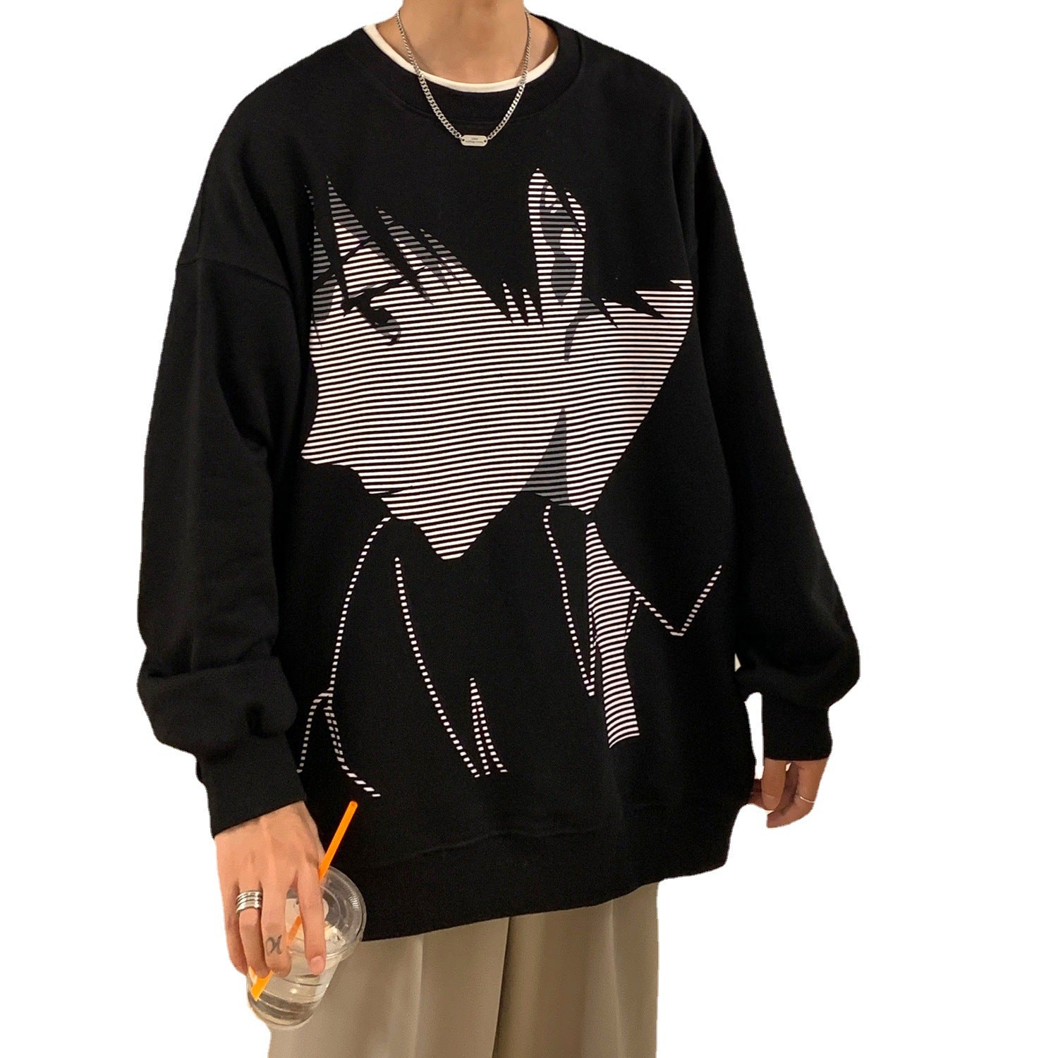 Street Edge Oversized Couple's Sweater