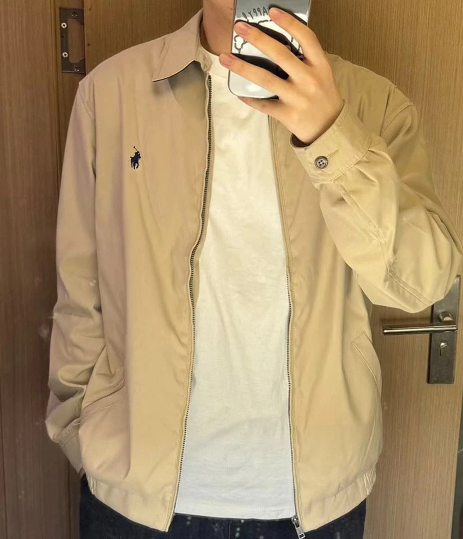 Vintage-Style Zip-Up Jacket