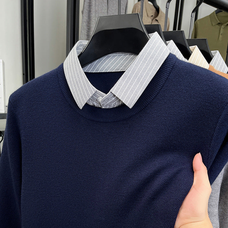 The Layered-Look Knit Pullover