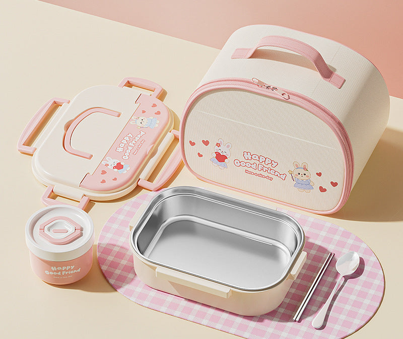 Dual Compartment Stainless Steel Meal Set