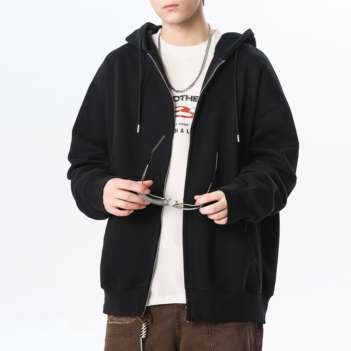 Casual Zip-Up Hoodie