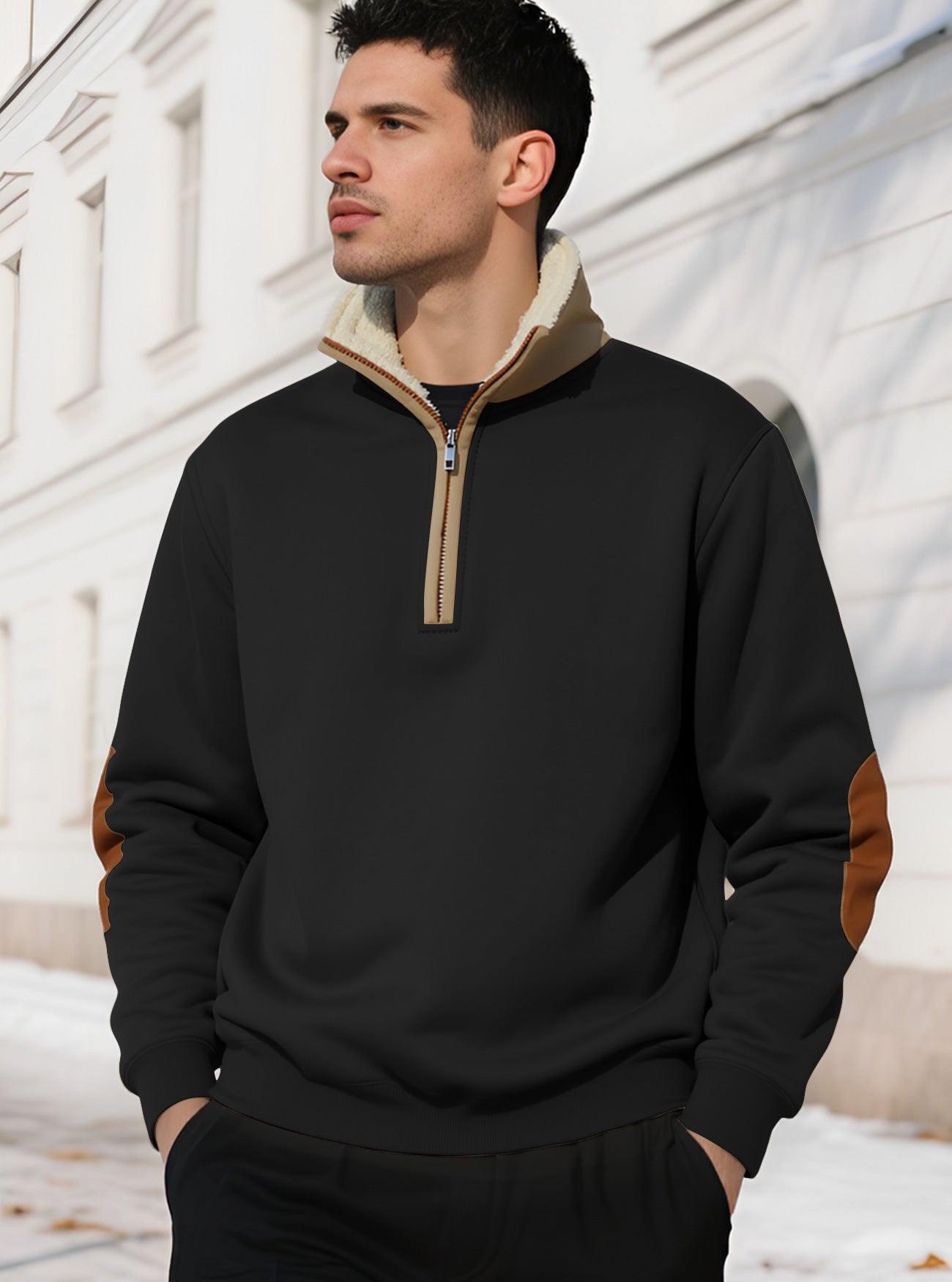 Men’s Fleece-Lined Quarter-Zip Pullover