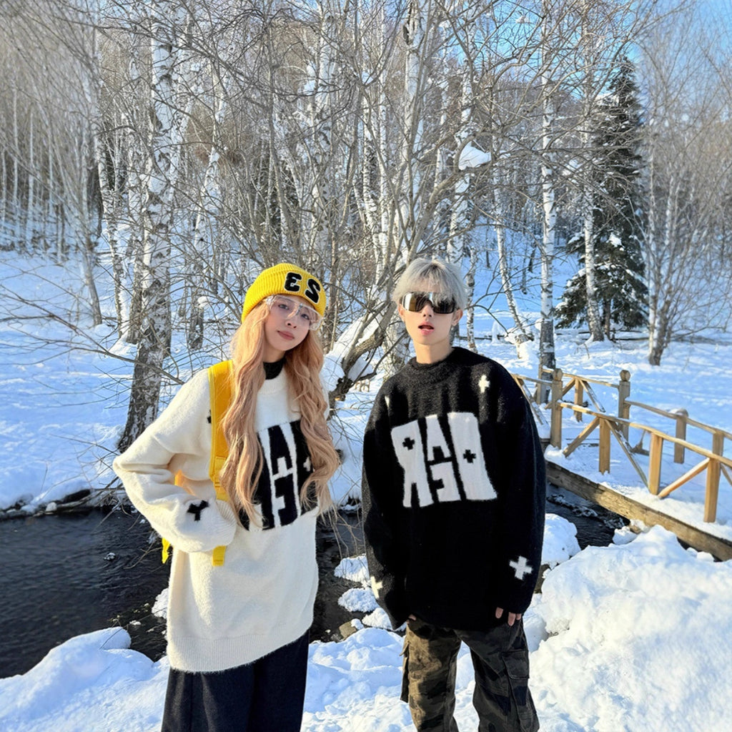 American Retro Letter Sweater